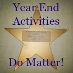 Gold Star that was given when year end activities produced great results!