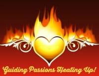 Guiding Passions are heating up depicted by a heart with flames rising about it