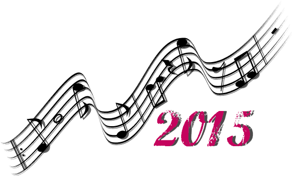 Ending business on a high note is illustrated by a musical note bar and "2015" below it.