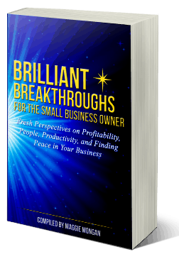 Small Business Coaching by Brilliant Breakthroughs, Inc. Topic: Celebrating Success illustrated by Upcoming Book Image.  