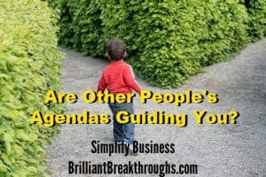 Other's peoples agenda may be ruining your small business success rate.