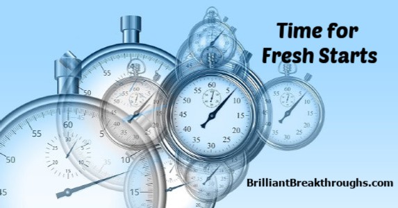 fresh start illustrated by stop watches