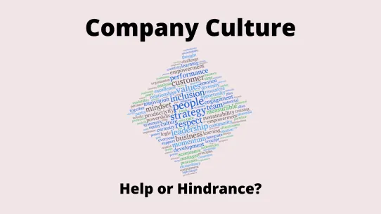 Image with words describing company culture